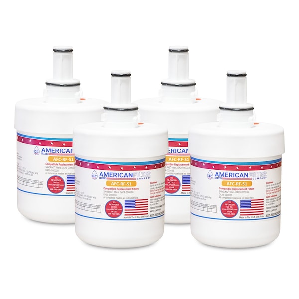 American Filter Co Samsung RF268ABRS Comparable Refrigerator Water Filters (made by Model number AFC-RF-S1), 4PK Samsung-RF268ABRS-4P-AFC-RF-S1-13326 - main